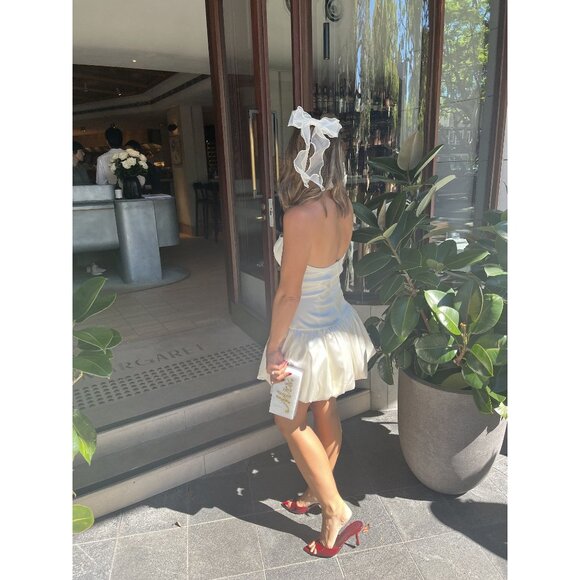 REFORMATION Babette Silk Dress in Ivory Size US 6 NWT - Picture 14 of 16